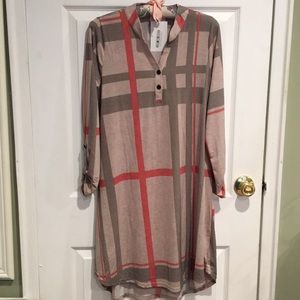 Pink Lily Boutiques Plaid Dress (NWT)